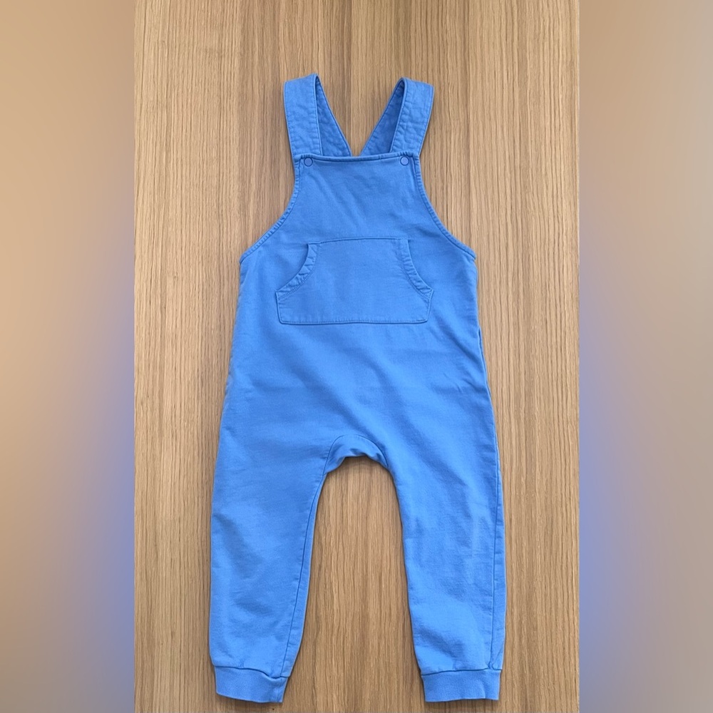 H&M Kids cotton overall, brushed inside, blue size 3-4,